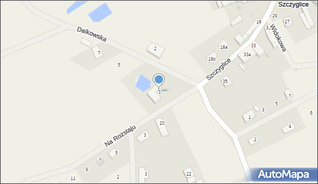 Szczyglice, Dalkowska, 1, mapa Szczyglice