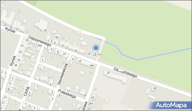 Szlichtyngowa, Daszyńskiego, 21a, mapa Szlichtyngowa
