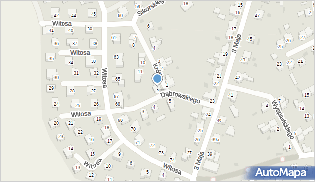 Szprotawa, Dąbrowskiego Jarosława, gen., 2, mapa Szprotawa