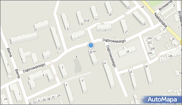 Szubin, Dąbrowskiego Jarosława, gen., 10, mapa Szubin