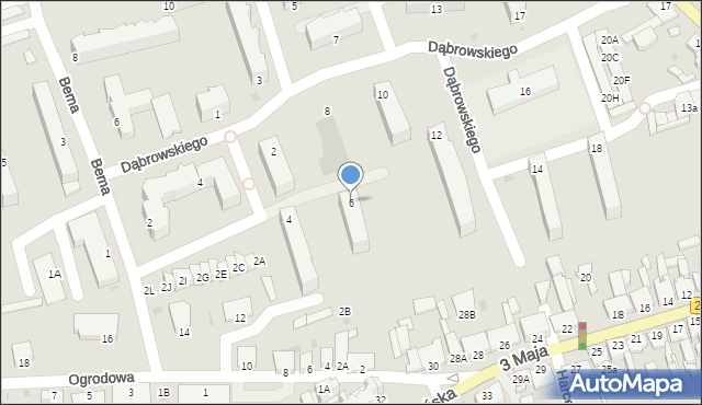 Szubin, Dąbrowskiego Jarosława, gen., 6, mapa Szubin