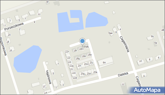 Szubin, Daleka, 18l, mapa Szubin