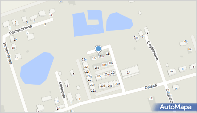 Szubin, Daleka, 18n, mapa Szubin