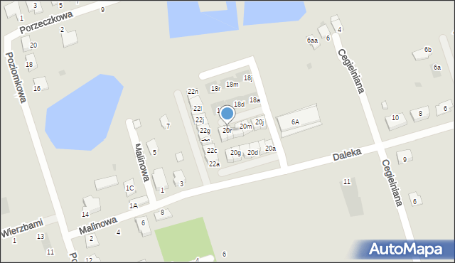 Szubin, Daleka, 20r, mapa Szubin