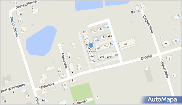 Szubin, Daleka, 22e, mapa Szubin