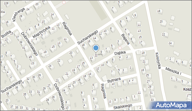 Tarnów, Dąbka Stanisława, 11, mapa Tarnów