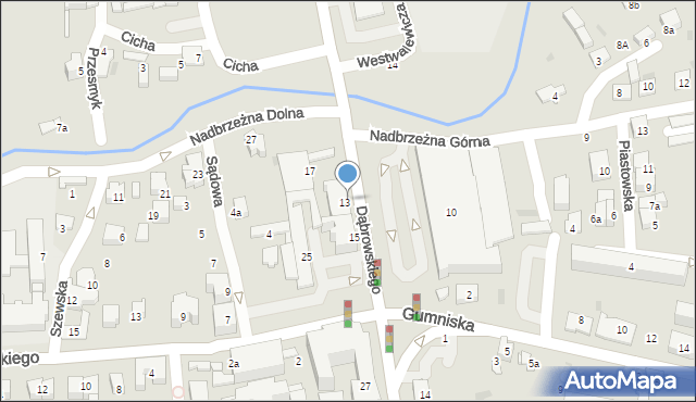 Tarnów, Dąbrowskiego Jarosława, gen., 19, mapa Tarnów