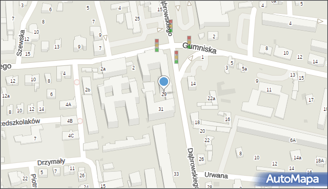 Tarnów, Dąbrowskiego Jarosława, gen., 29, mapa Tarnów