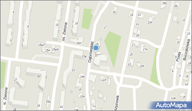 Tarnów, Dąbrowskiej Marii, 13, mapa Tarnów