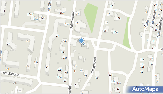 Tarnów, Dąbrowskiej Marii, 15A, mapa Tarnów