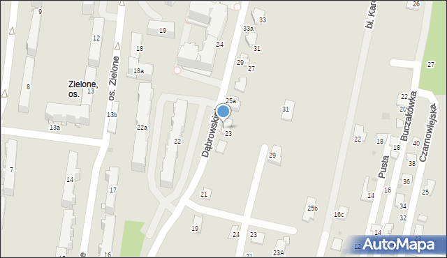 Tarnów, Dąbrowskiej Marii, 25, mapa Tarnów