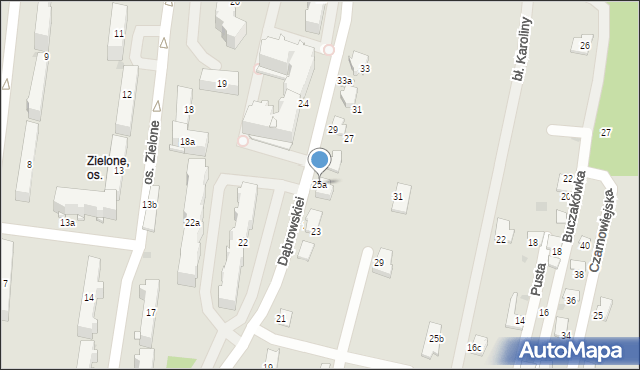 Tarnów, Dąbrowskiej Marii, 25a, mapa Tarnów