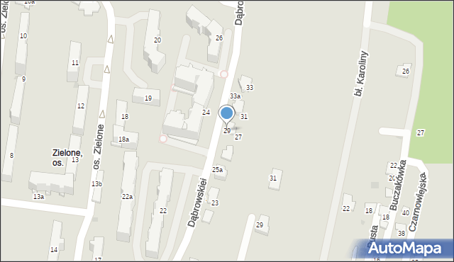 Tarnów, Dąbrowskiej Marii, 29, mapa Tarnów