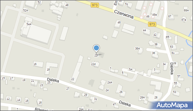 Tarnów, Daleka, 22f, mapa Tarnów
