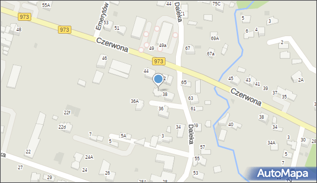 Tarnów, Daleka, 38A, mapa Tarnów