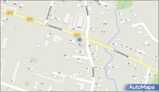 Tarnów, Daleka, 40a, mapa Tarnów