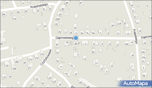 Tczew, Dąbrowskiego, gen., 2b, mapa Tczew