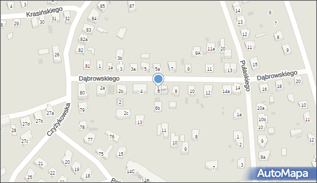 Tczew, Dąbrowskiego, gen., 6, mapa Tczew