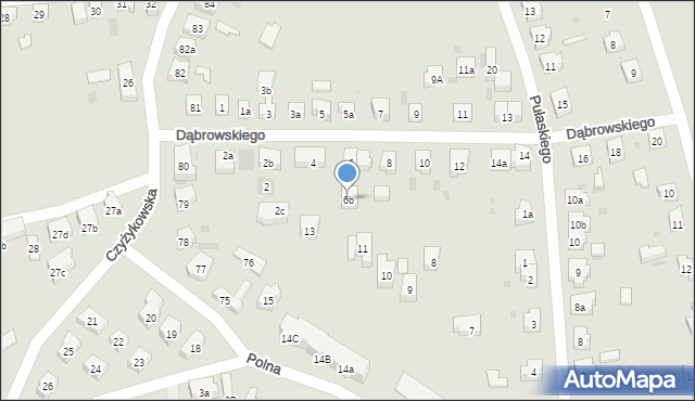 Tczew, Dąbrowskiego, gen., 6b, mapa Tczew