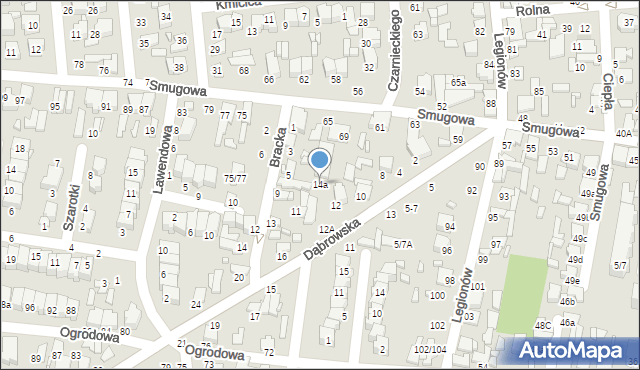 Tomaszów Mazowiecki, Dąbrowska, 14a, mapa Tomaszów Mazowiecki