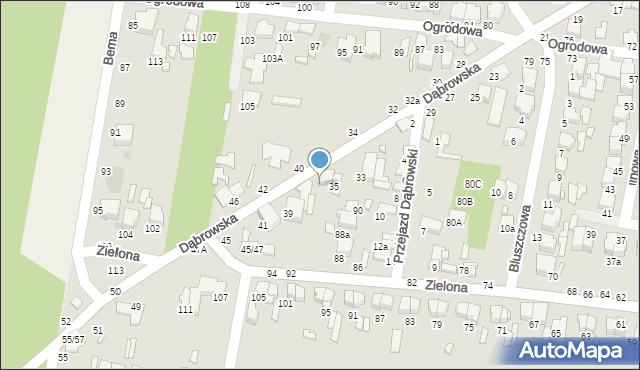 Tomaszów Mazowiecki, Dąbrowska, 37, mapa Tomaszów Mazowiecki