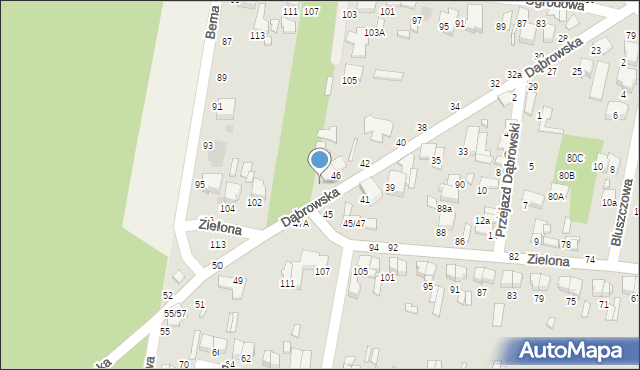 Tomaszów Mazowiecki, Dąbrowska, 46a, mapa Tomaszów Mazowiecki
