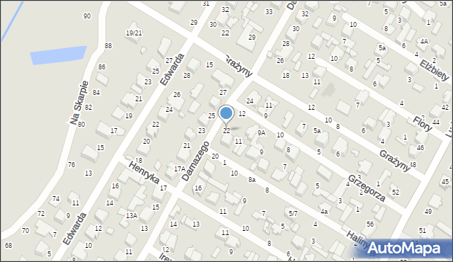 Tomaszów Mazowiecki, Damazego, 22, mapa Tomaszów Mazowiecki