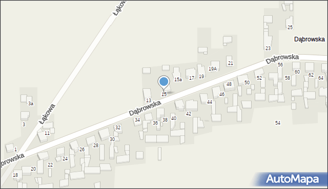 Toporowice, Dąbrowska, 15, mapa Toporowice