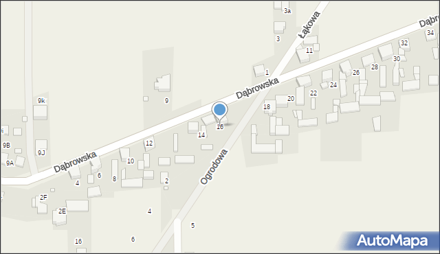 Toporowice, Dąbrowska, 16, mapa Toporowice