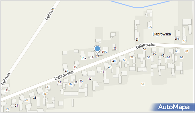 Toporowice, Dąbrowska, 19, mapa Toporowice