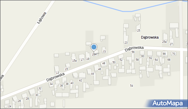 Toporowice, Dąbrowska, 19A, mapa Toporowice