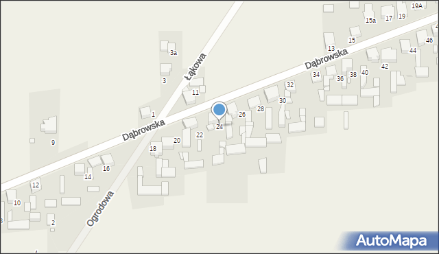 Toporowice, Dąbrowska, 24, mapa Toporowice