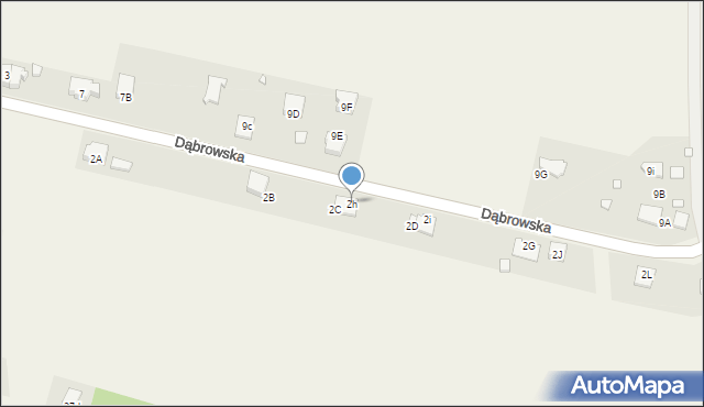 Toporowice, Dąbrowska, 2h, mapa Toporowice