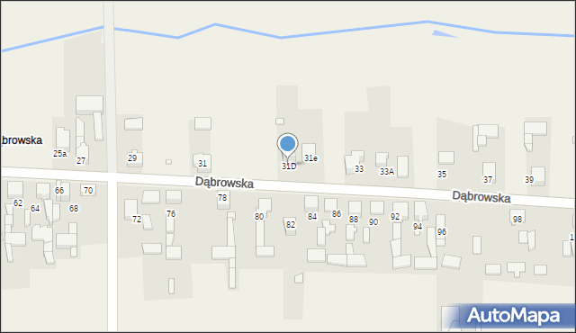 Toporowice, Dąbrowska, 31D, mapa Toporowice