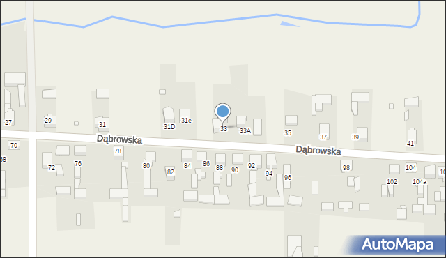 Toporowice, Dąbrowska, 33, mapa Toporowice