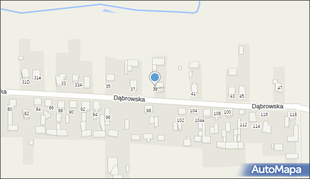 Toporowice, Dąbrowska, 39, mapa Toporowice