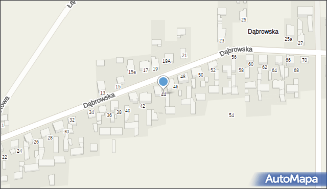 Toporowice, Dąbrowska, 44, mapa Toporowice