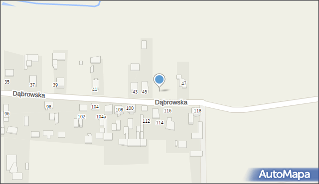 Toporowice, Dąbrowska, 45a, mapa Toporowice