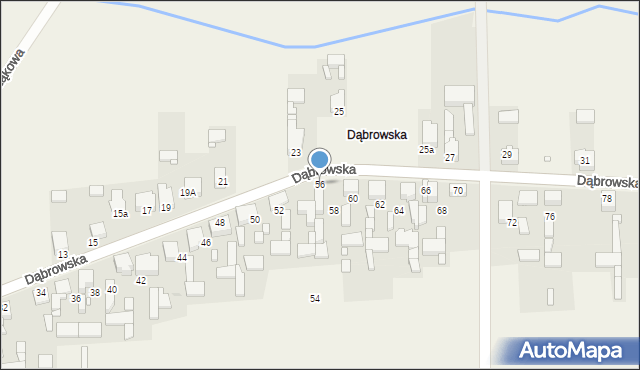 Toporowice, Dąbrowska, 56, mapa Toporowice