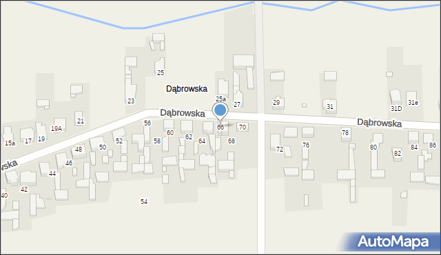 Toporowice, Dąbrowska, 66, mapa Toporowice