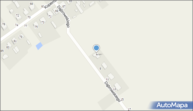 Truskolasy, Dąbrowskiego Henryka, gen., 7, mapa Truskolasy