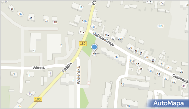 Trzcianka, Dąbrowskiego Henryka, gen., 32, mapa Trzcianka
