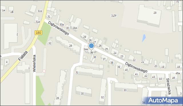 Trzcianka, Dąbrowskiego Henryka, gen., 35, mapa Trzcianka