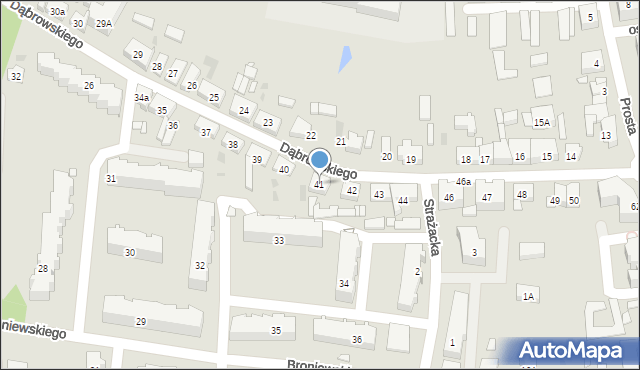 Trzcianka, Dąbrowskiego Henryka, gen., 41, mapa Trzcianka