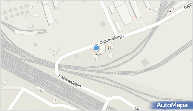 Trzebinia, Dąbrowskiego, 43, mapa Trzebinia