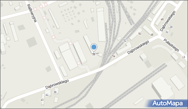 Trzebinia, Dąbrowskiego, 56, mapa Trzebinia