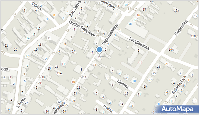 Trzemeszno, Dąbrowskiego Henryka, gen., 11, mapa Trzemeszno