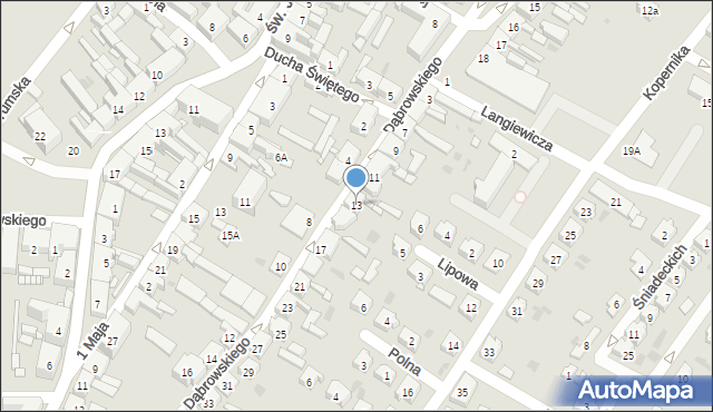 Trzemeszno, Dąbrowskiego Henryka, gen., 13, mapa Trzemeszno