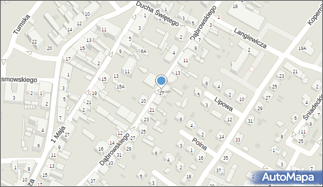 Trzemeszno, Dąbrowskiego Henryka, gen., 17, mapa Trzemeszno