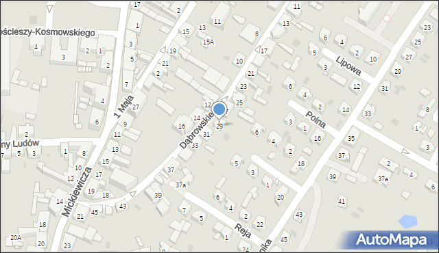 Trzemeszno, Dąbrowskiego Henryka, gen., 29, mapa Trzemeszno